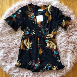 zaful flower romper